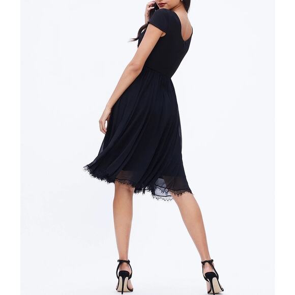 NWT Dress The Population Corey Chiffon Fit & Flare Cocktail Dress Size Medium - Picture 2 of 4